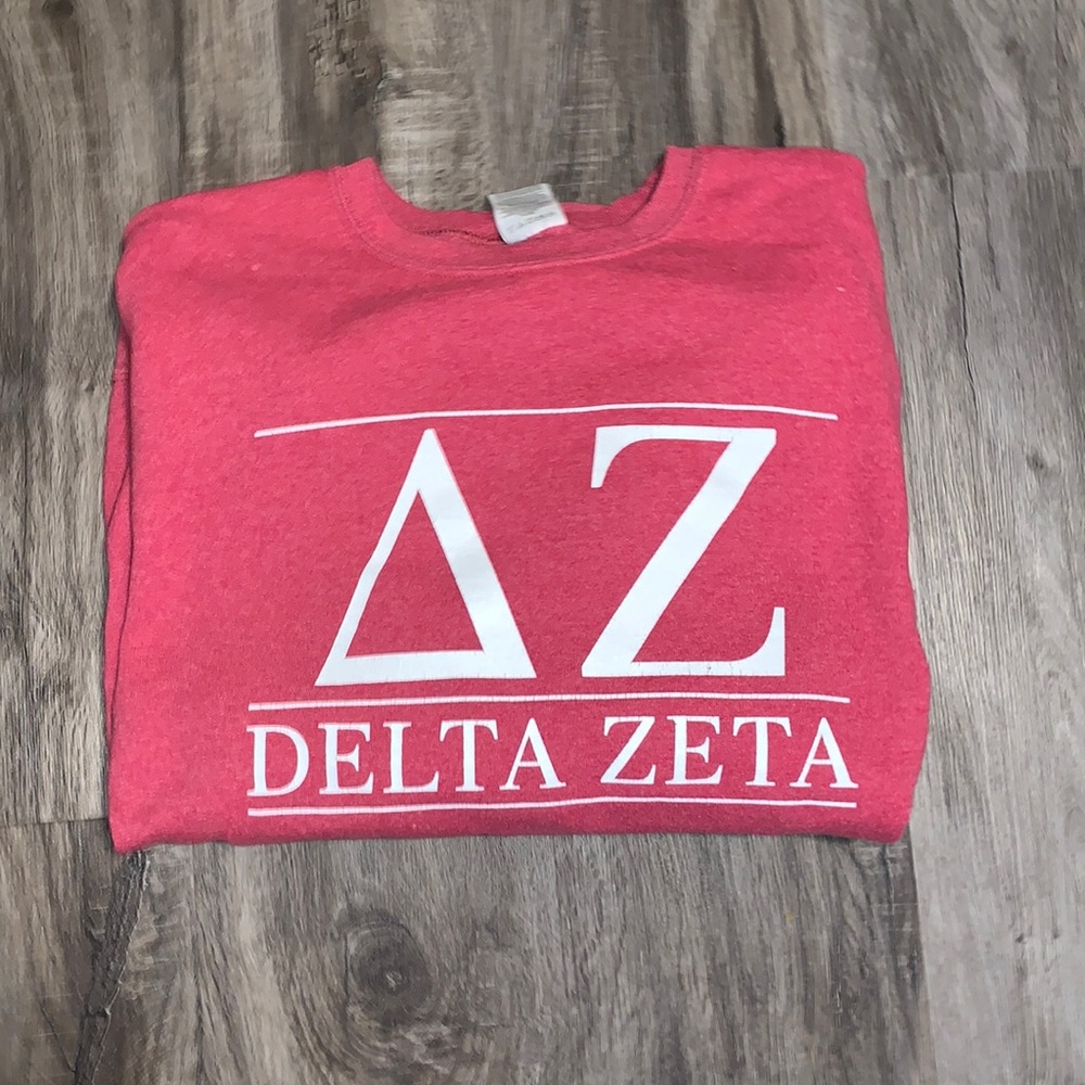 Pink Delta Zeta Crewneck